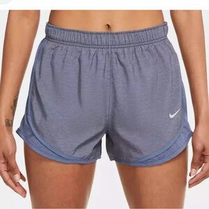 Nike Women's Heathered Blue Dri Tempo Shorts sz Large